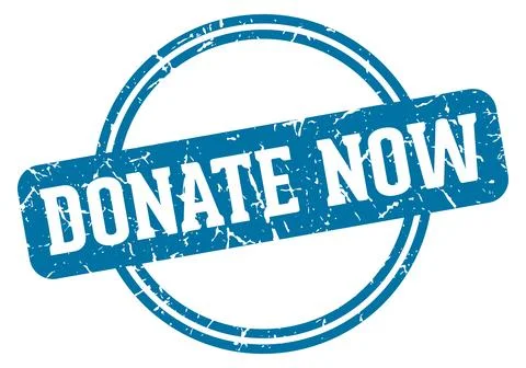 Donate now stamp Stock Illustration