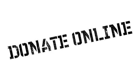 Donate Online rubber stamp Stock Illustration