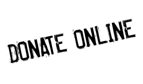 Donate Online rubber stamp Stock Illustration