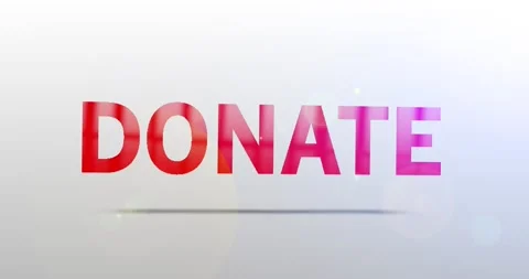 Donate. Particle Logo. Text Animation 스톡 동영상 135721644