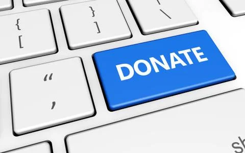 Donate Sign Keyboard Button Stock Illustration