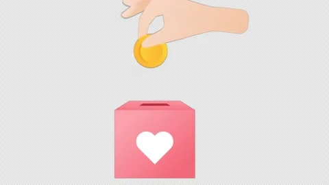 Donate For Supporting On Alpha Channel Stock Footage 285845601