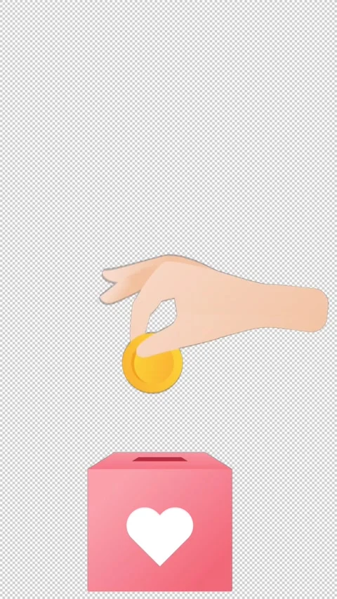 Donate For Supporting Vertical Alpha Stock Footage 285845595