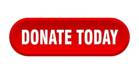 Donate today button. donate today rounded red sign. donate today Stock Illustration