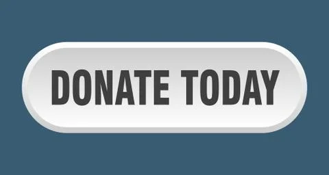 Donate today button. donate today rounded white sign. donate today Stock Illustration