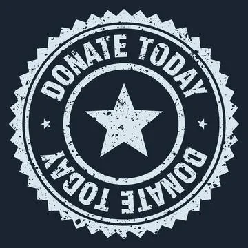 Donate today white grunge round stamp. donate today stamp Stock Illustration
