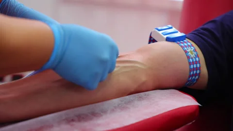 Donating blood is a good thing and made to others that he is waiting for hope. Stock Footage 327085010