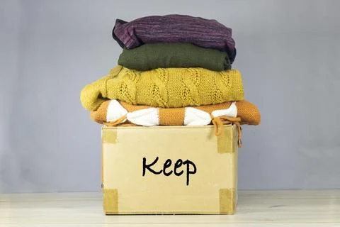 Donating Decluttering And Cleaning Up Wardrobe Stock Photos
