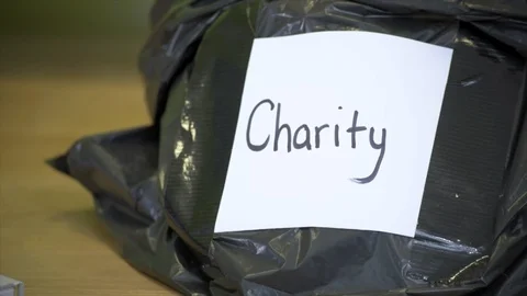 Donating Items to Charity Stock Footage 88906475