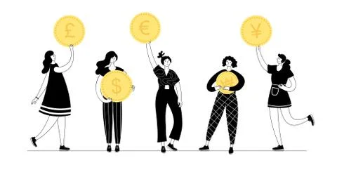 Donation and financing Stock Illustration