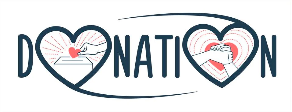 Donation and help concept Stock Illustration