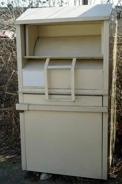 Donation Bin for Clothes and Items Stock Photos