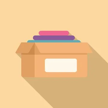 Donation box full of clothes Stock Illustration