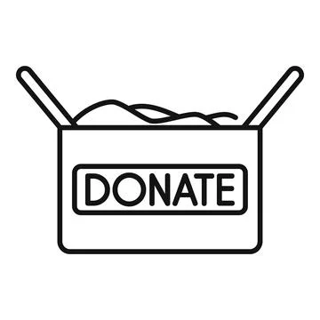 Donation box open for giving Stock Illustration