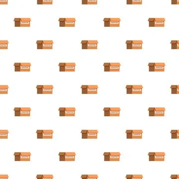 Donation box pattern for charity and giving help Stockillustratie