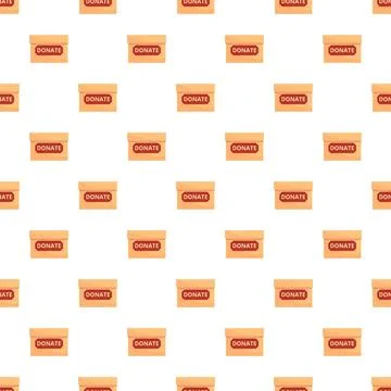 Donation boxes creating a seamless charity pattern background 库存插图