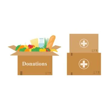 Donation boxes Stock Illustration