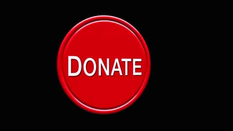 Donation button. Donate Icon on the black background Vídeo Stock 147096853
