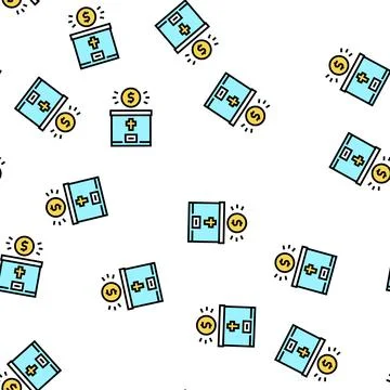 Donation christianity vector seamless pattern Stock Illustration