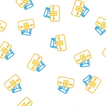 Donation for church vector seamless pattern 스톡 일러스트