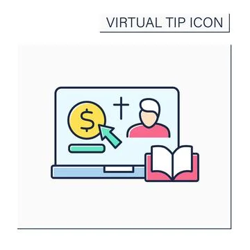 Donation color icon Stock Illustration