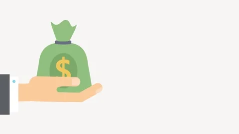 Donation flat icon animation for an explainer video Stock Footage 243061525