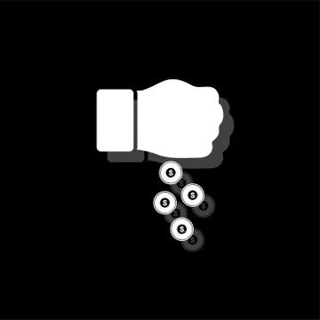 Donation icon flat Stock Illustration