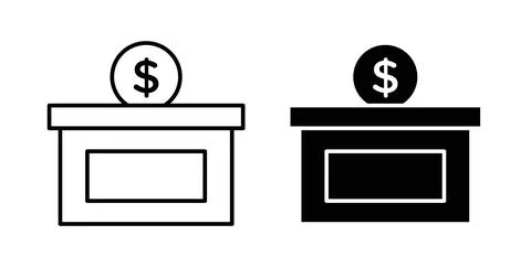 Donation icon vector art Illustrations Stock Illustration