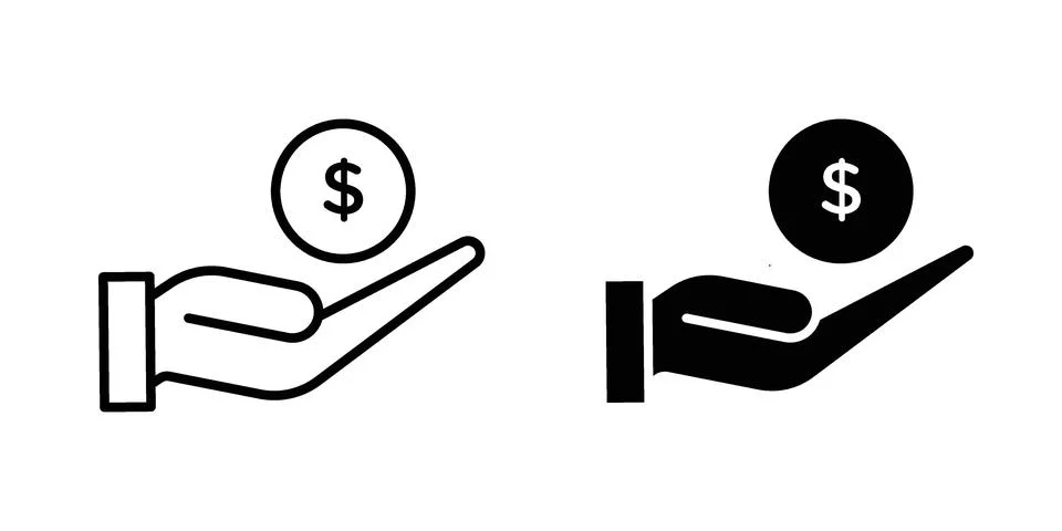 Donation icon vector design illustrations Stock Illustration