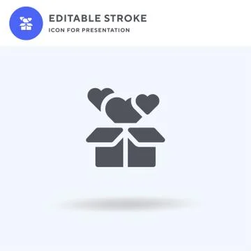 Donation icon vector, filled flat sign, solid pictogram isolated on white, lo Illustrazione stock