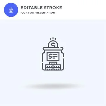 Donation icon vector, filled flat sign, solid pictogram isolated on white, logo イラスト素材