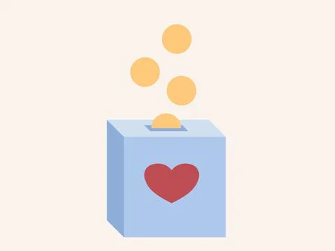 Donation with love Illustrazione stock