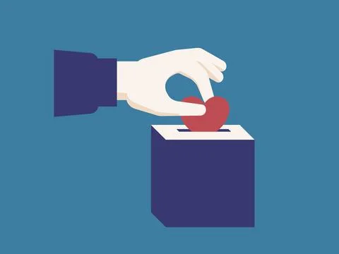 Donation with love Illustrazione stock