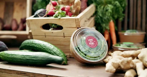 Donation, nutrition and vegetables on table for charity with food drive, non Stock Footage 286763359