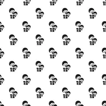 Donation parachute box pattern seamless Иллюстрация