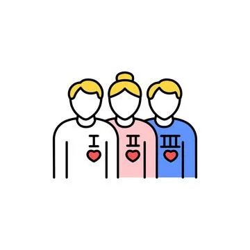 Donation queue color line icon. Pictogram for web page, mobile app Stock Illustration