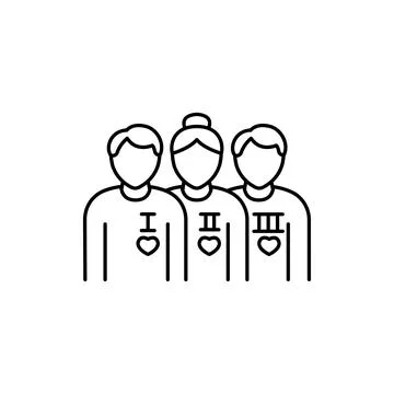 Donation queue color line icon. Pictogram for web page, mobile app Stock Illustration