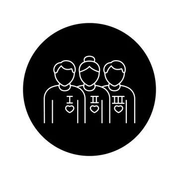 Donation queue color line icon. Pictogram for web page, mobile app Stock Illustration