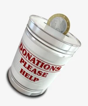 Donation tin can Stock Illustration