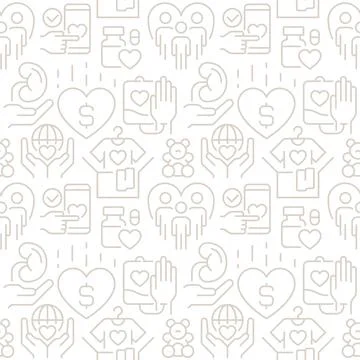 Donations abstract seamless pattern Stock-Illustration