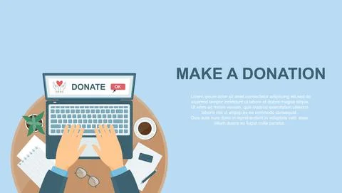 Donations background Illustrazione stock