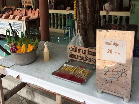 Donations to Big Buddha Temple Stock Footage 71179193