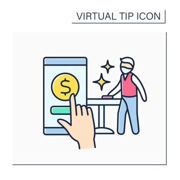 Donations color icon Stock Illustration
