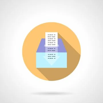 Donations flat color long shadow vector icon Stock Illustration