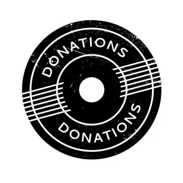 Donations rubber stamp Stock Illustration