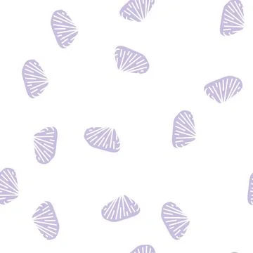 Donax clam glyph seamless pattern Stock Illustration