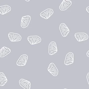 Donax clam line seamless pattern Stock Illustration