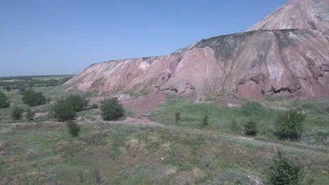 Donbas spoil tip Stock Footage 134468921