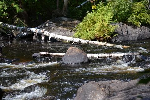 Doncaster river in Sainte-Adele, Quebec, Canada Stock Photos