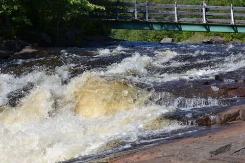 Doncaster river in Sainte-Adele, Quebec, Canada Stock Photos